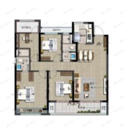 金科中南未来都会4室2厅2卫户型图