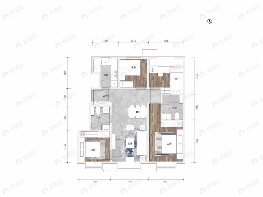 和悦春风4室2厅2卫户型图