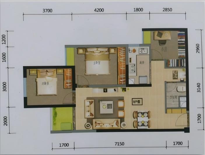 整租·俊发城(金盏苑)