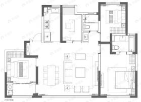 中建鹿鸣府4室2厅2卫户型图