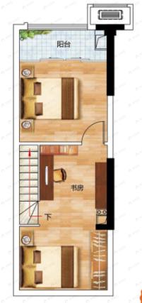 碧桂园泰富城2室2厅1卫户型图