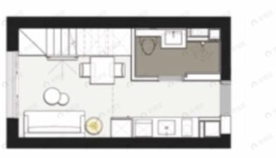 1室1厅1卫建面32平户型图