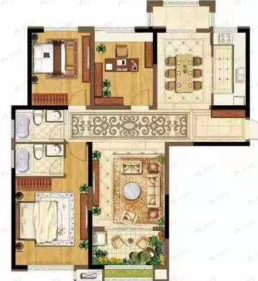 宝能睿城3室2厅2卫户型图