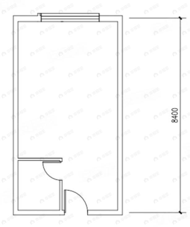 荣盛国际中心1室1厅1卫户型图