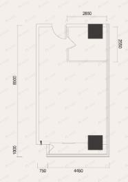 西安新天地金融中心1室1厅户型图