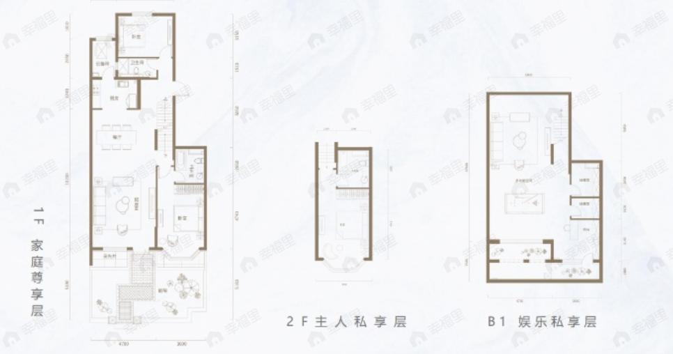 3室2厅3卫建面265m²北|南户型图