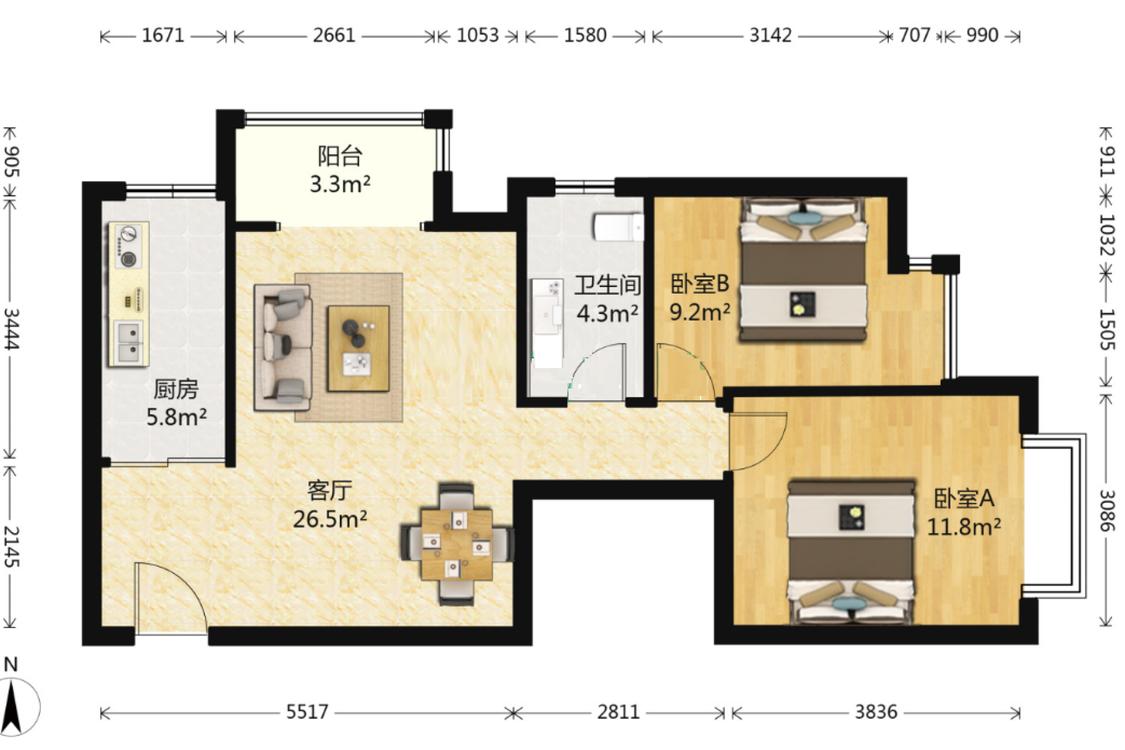 整租·彩虹城(五区)