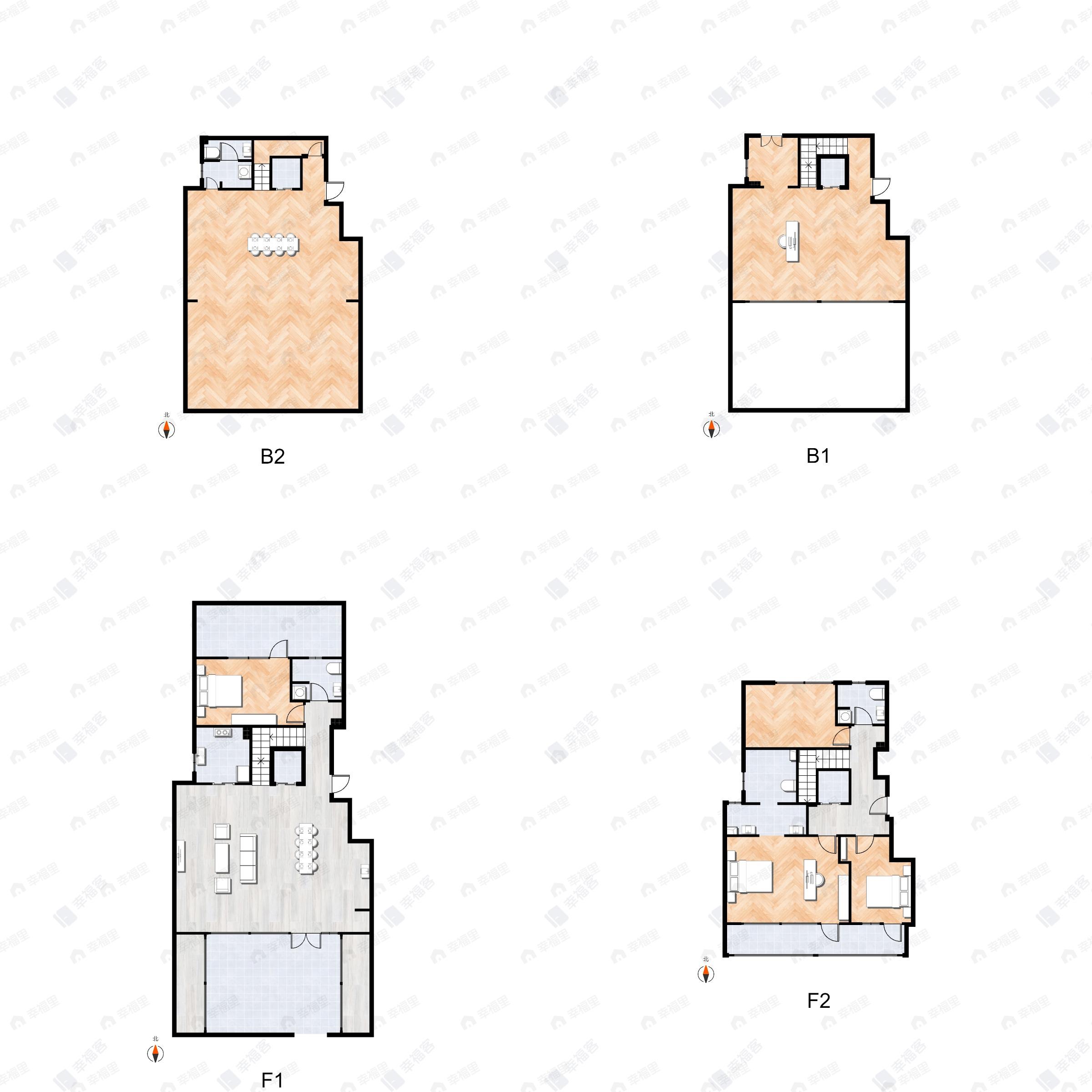 4室3厅4卫建面550平户型图