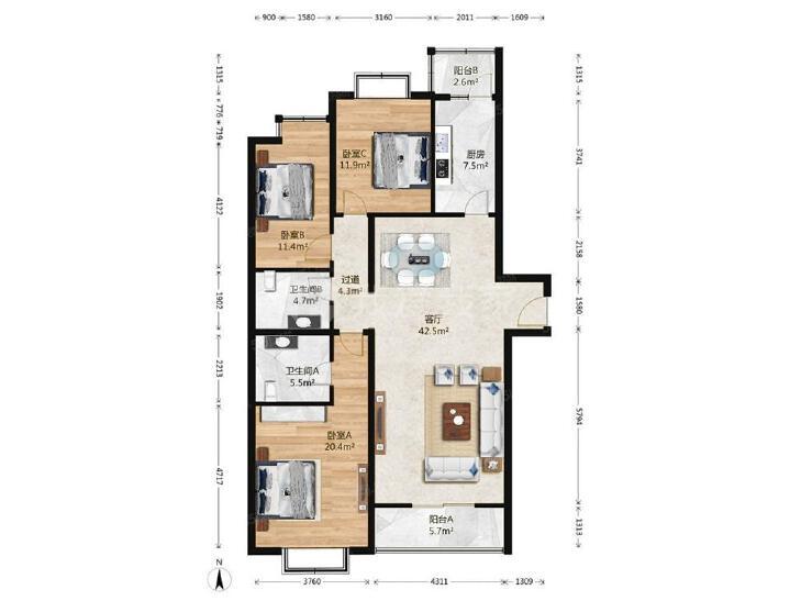 整租·珠江骏景(南区)