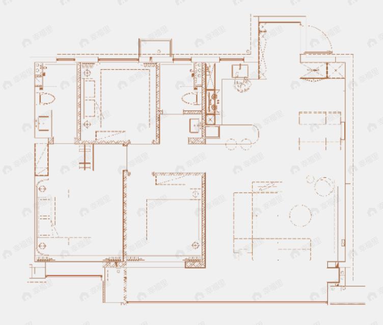 泰发祥时光雅境3室2厅2卫户型图