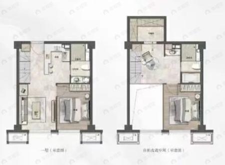 远洋钻石湾·四季观澜2室2厅2卫户型图
