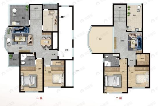 爱法新城4室2厅2卫户型图