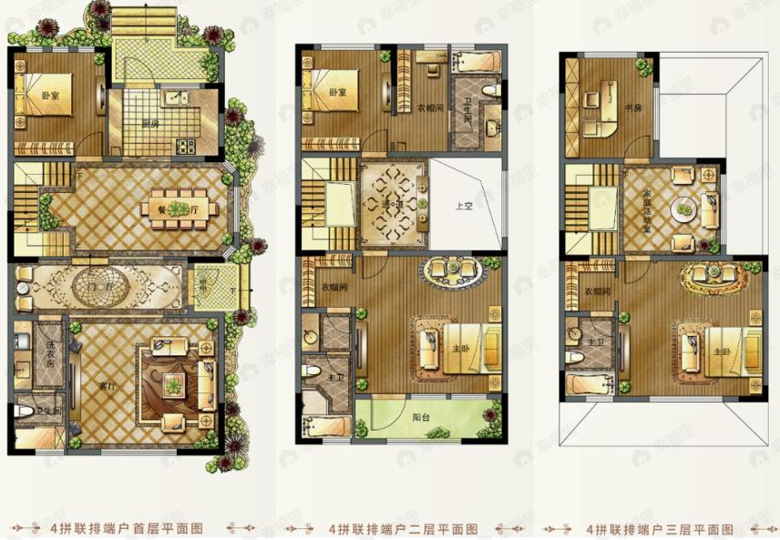 5室2厅4卫建面251平户型图