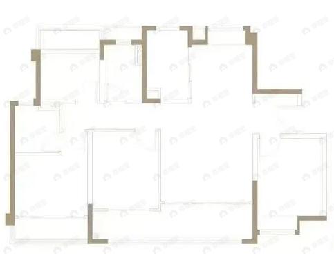 学仕里4室2厅2卫户型图