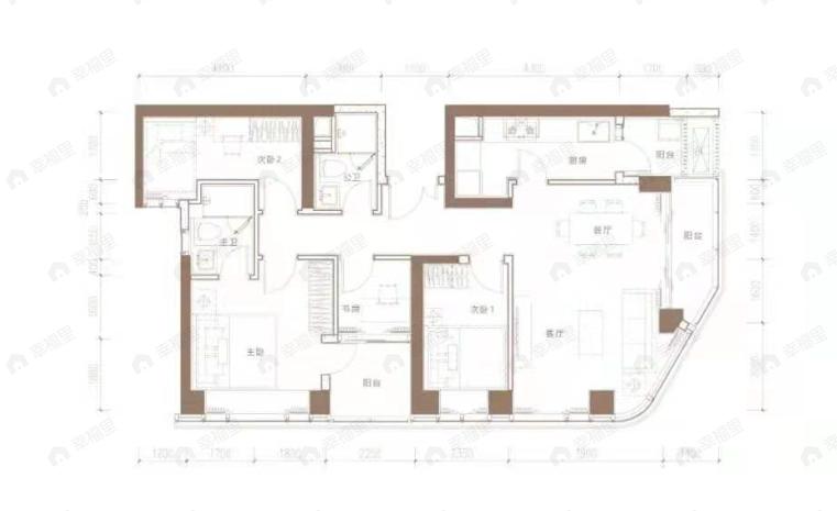 东海富汇豪庭4室2厅2卫户型图