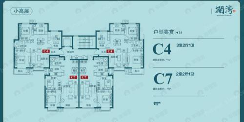 3室2厅1卫建面91平户型图