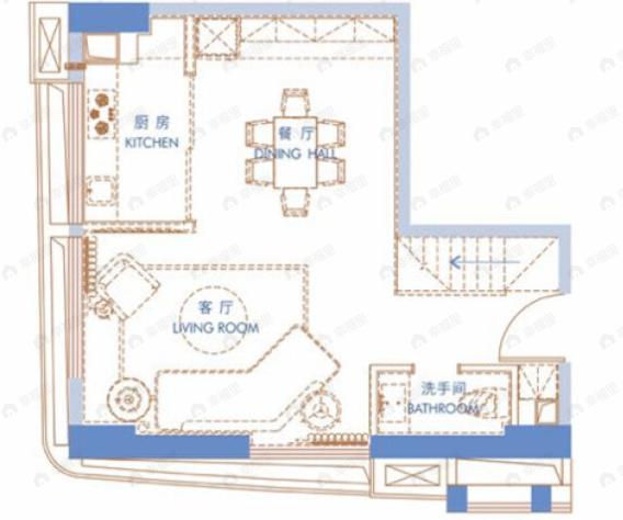 4室2厅2卫建面55平户型图