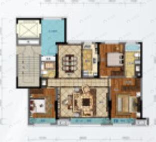 青阳华府3室2厅2卫户型图