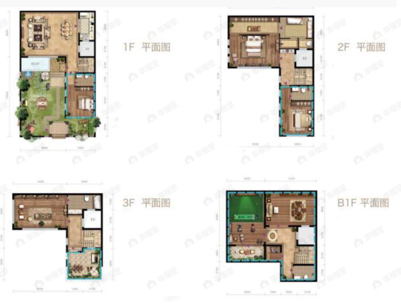 3室3厅5卫建面187平北|南户型图