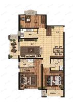 兴源巴黎城3室2厅2卫户型图