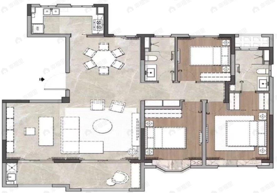 普罗理想国4室2厅2卫户型图