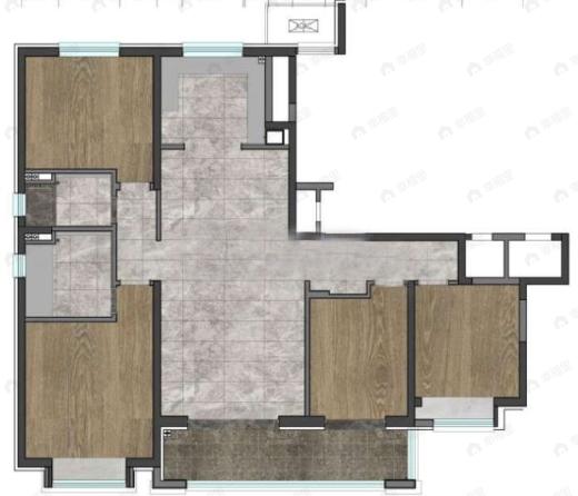 金泰新理城4室2厅2卫户型图