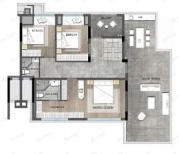 龙湖焕城5室4厅3卫户型图