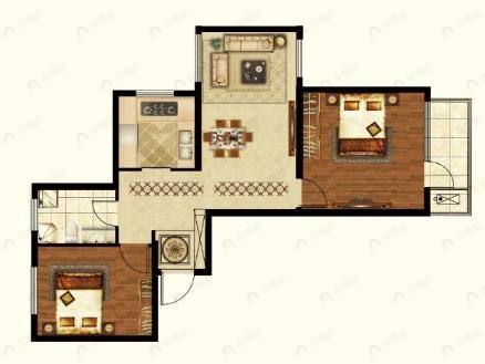 南山家里名苑2室2厅1卫户型图