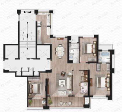 海悦城钰园4室2厅2卫户型图