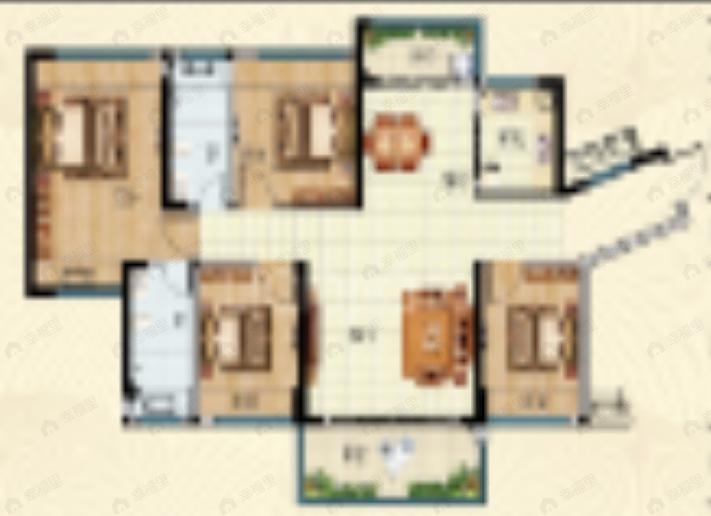 君山新城4室2厅2卫户型图