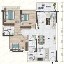 方凯华府3室2厅2卫户型图