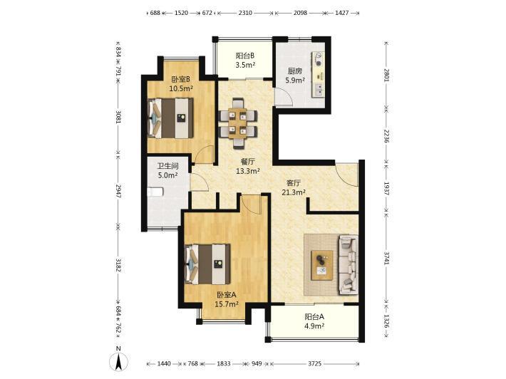 整租·前滩(晶萃名邸)