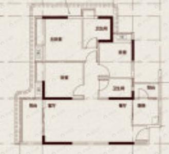 海印尚荟四季3室2厅2卫户型图