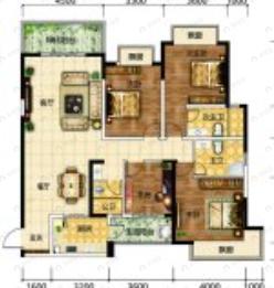 轨道壹号城4室2厅3卫户型图