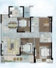 4室2厅2卫建面128平南|北户型图