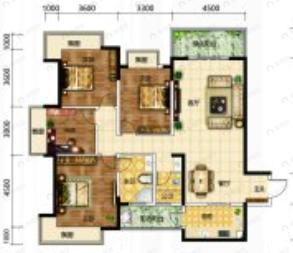 轨道壹号城5室2厅3卫户型图