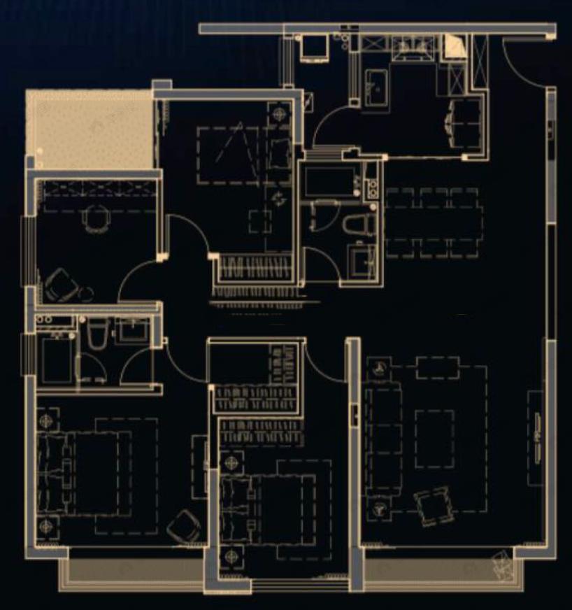 筑友天誉府4室1厅2卫户型图