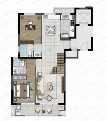 恒厚新东城阳光4室2厅3卫户型图