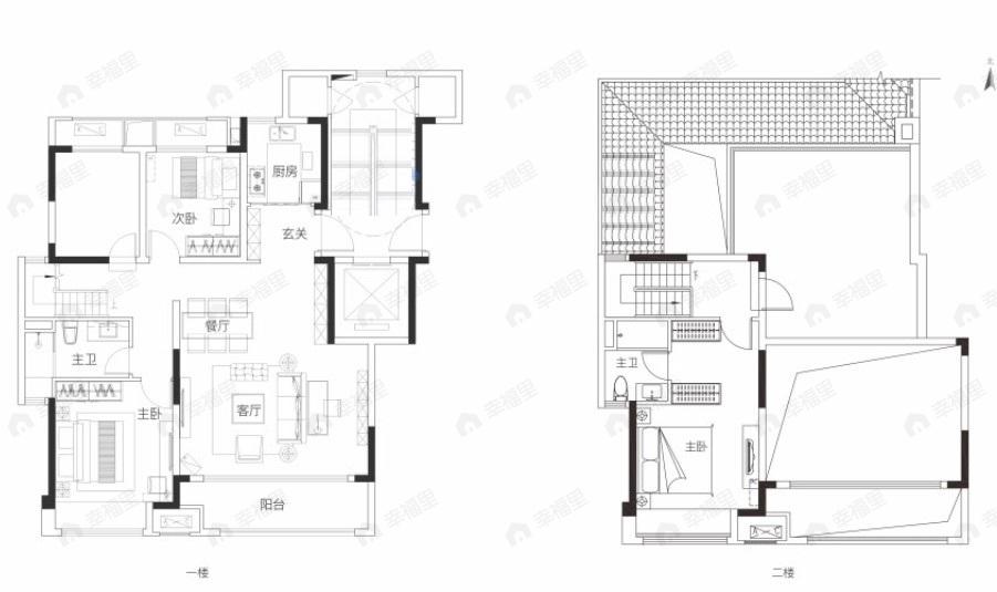 万科新田湖与城3室2厅2卫户型图