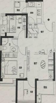 半山悦海花园3室2厅1卫户型图