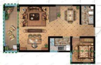 4室2厅3卫建面117平西户型图