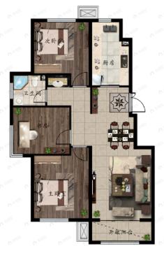 永同昌西江月3室2厅1卫户型图