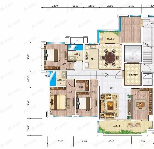 时代君悦府4室2厅2卫户型图