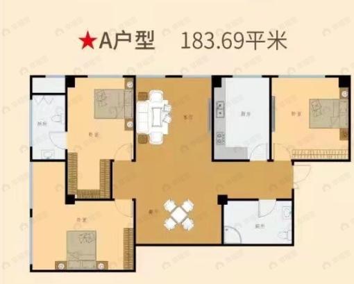 尚学苑3室2厅2卫户型图
