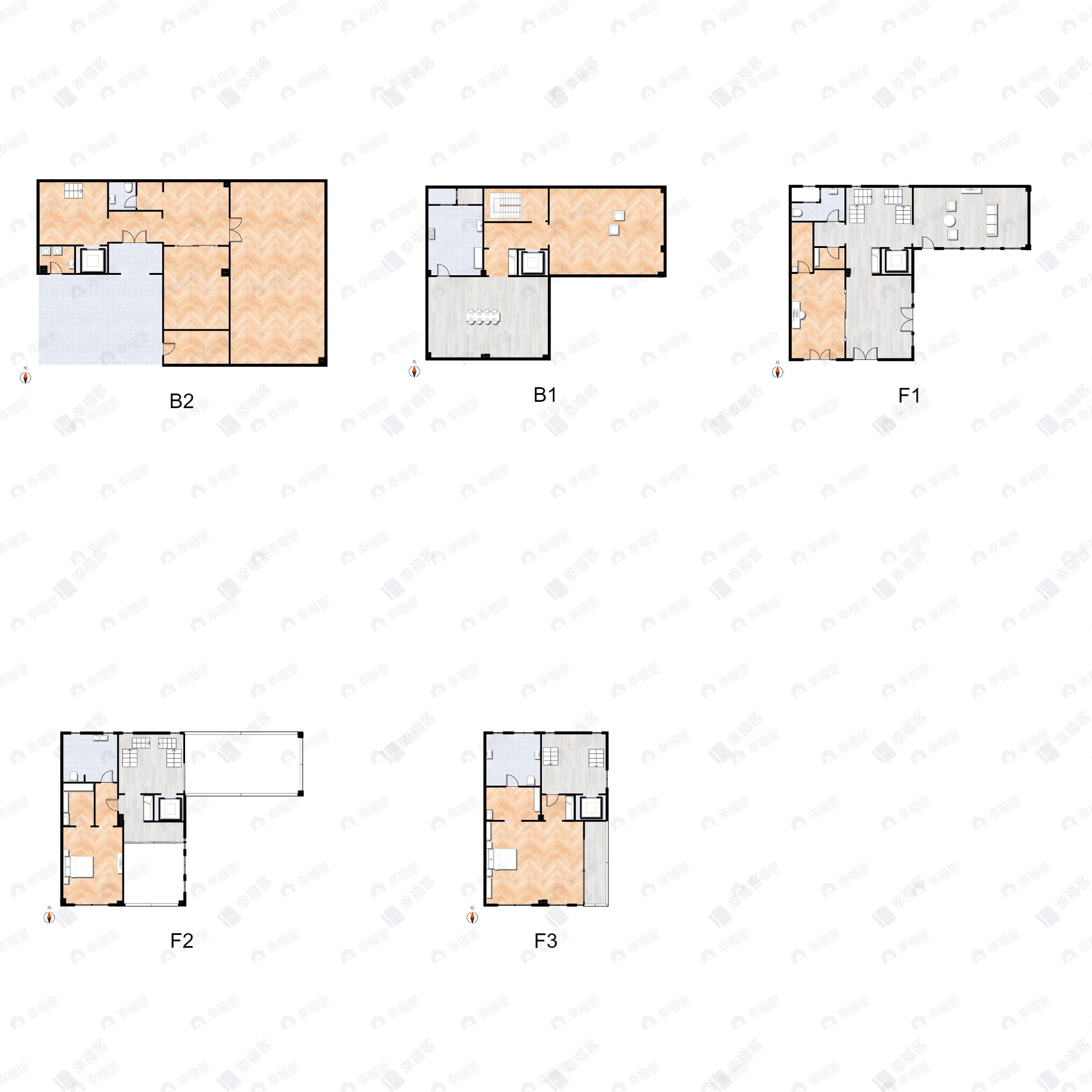 4室3厅6卫建面590平户型图