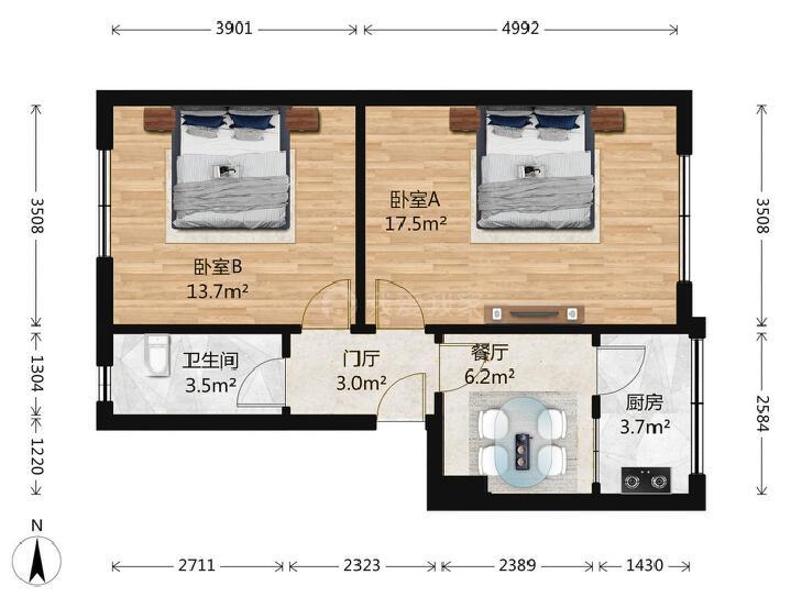 整租·百万庄(申区)