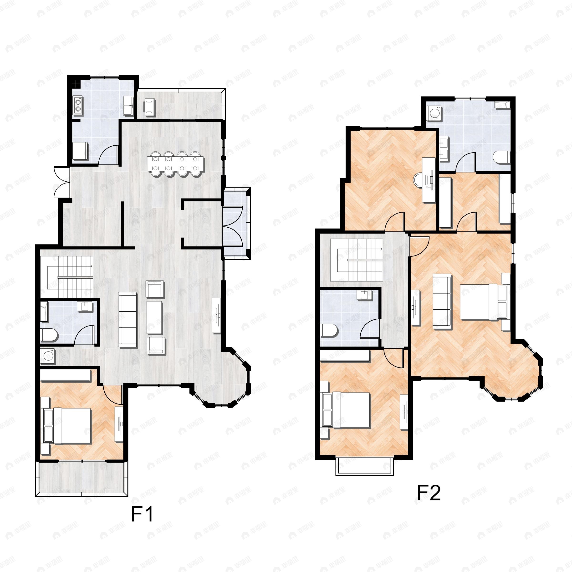 4室2厅3卫建面196平户型图