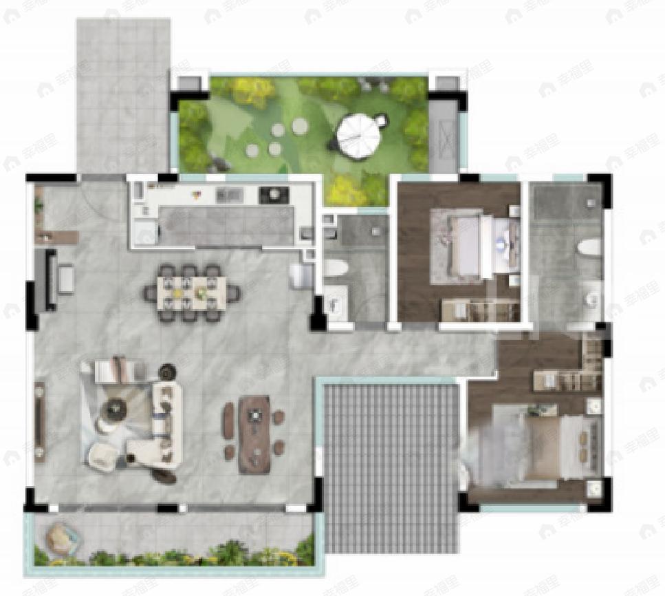 福星惠誉青城府2室2厅1卫户型图