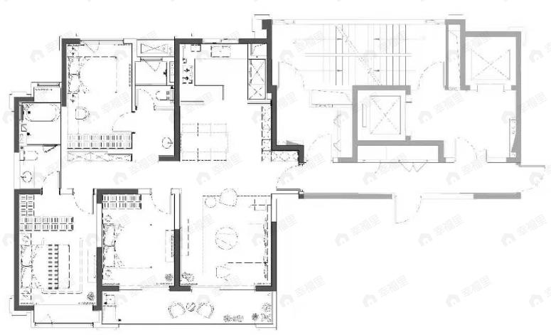 万科金域蓝湾3室2厅2卫户型图