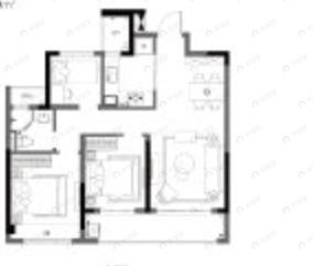 大华峰汇华城3室2厅1卫户型图